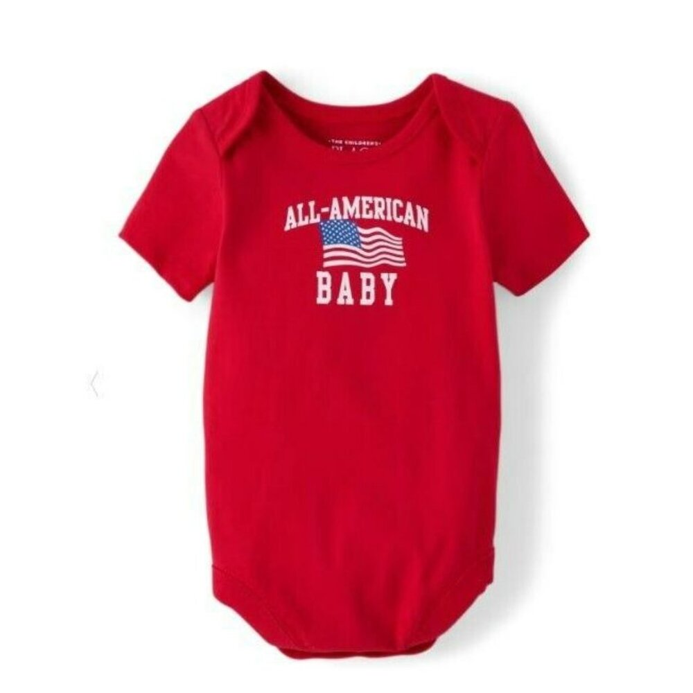 All American Baby Bodysuit - 4th of July - Red - Size 3-6 mo - NWT
